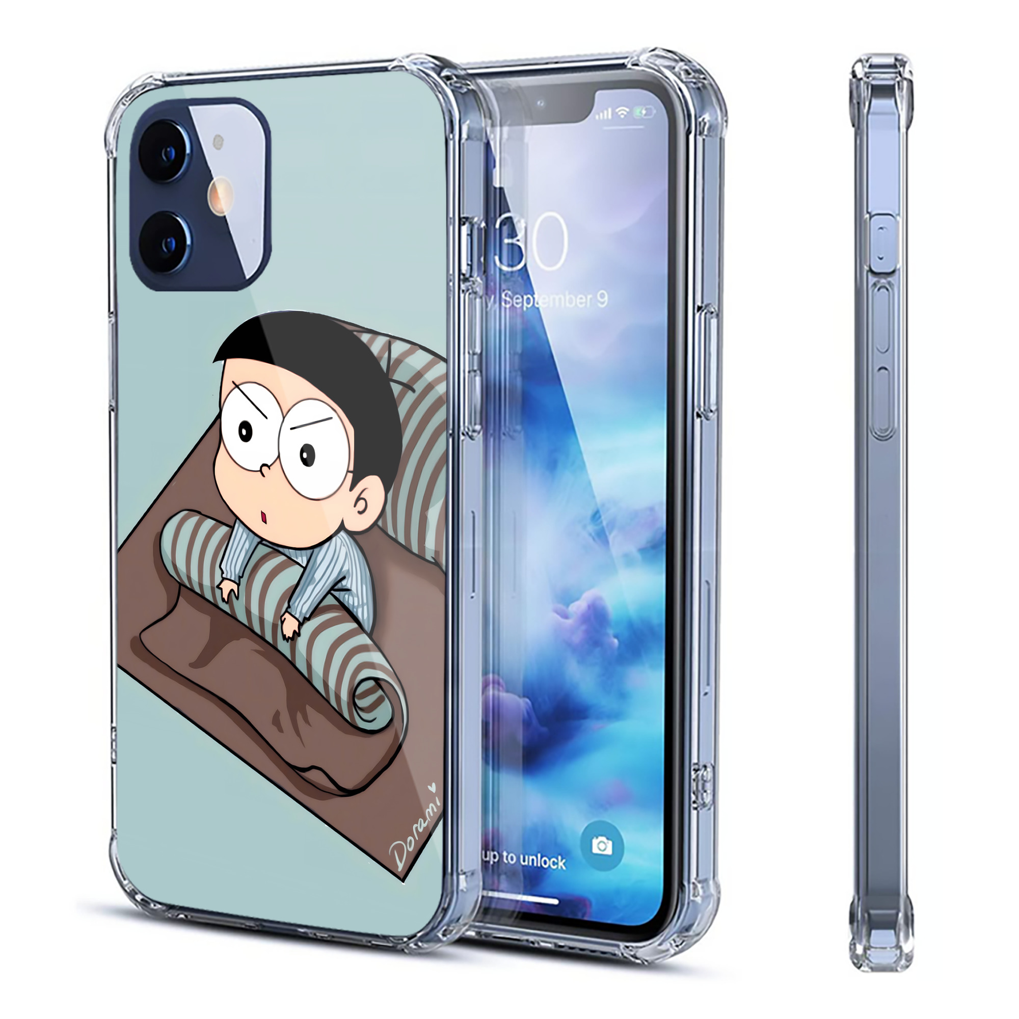 （画像用） ドラえもん Doraemon 【iPhone 12シリーズ対応】透明スマホケース（クリアソフトケース）